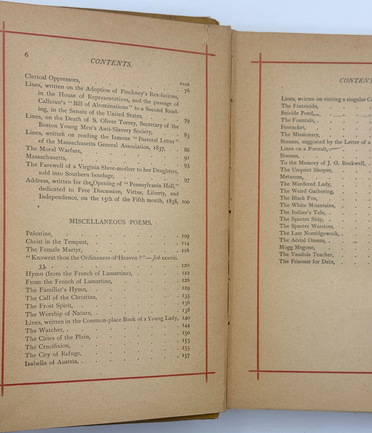 John G Whittier’s Poems, 1880’s