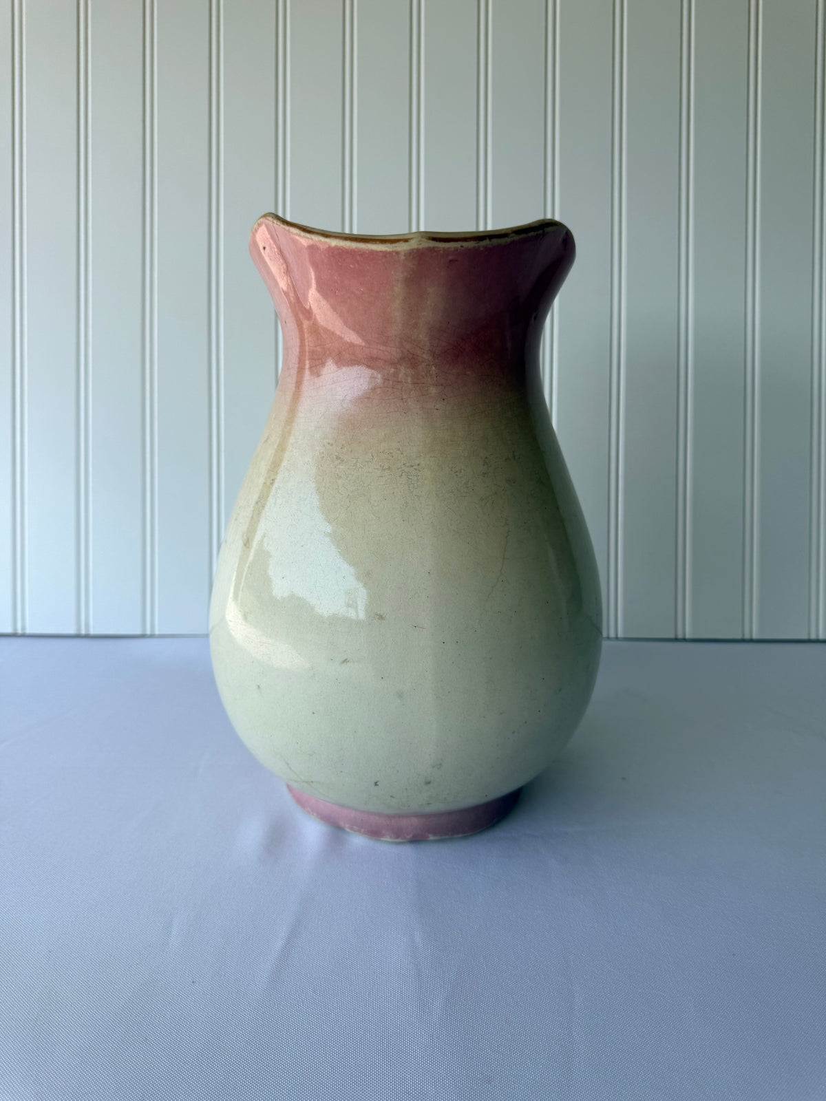 French Style Pink Ironstone Pitcher