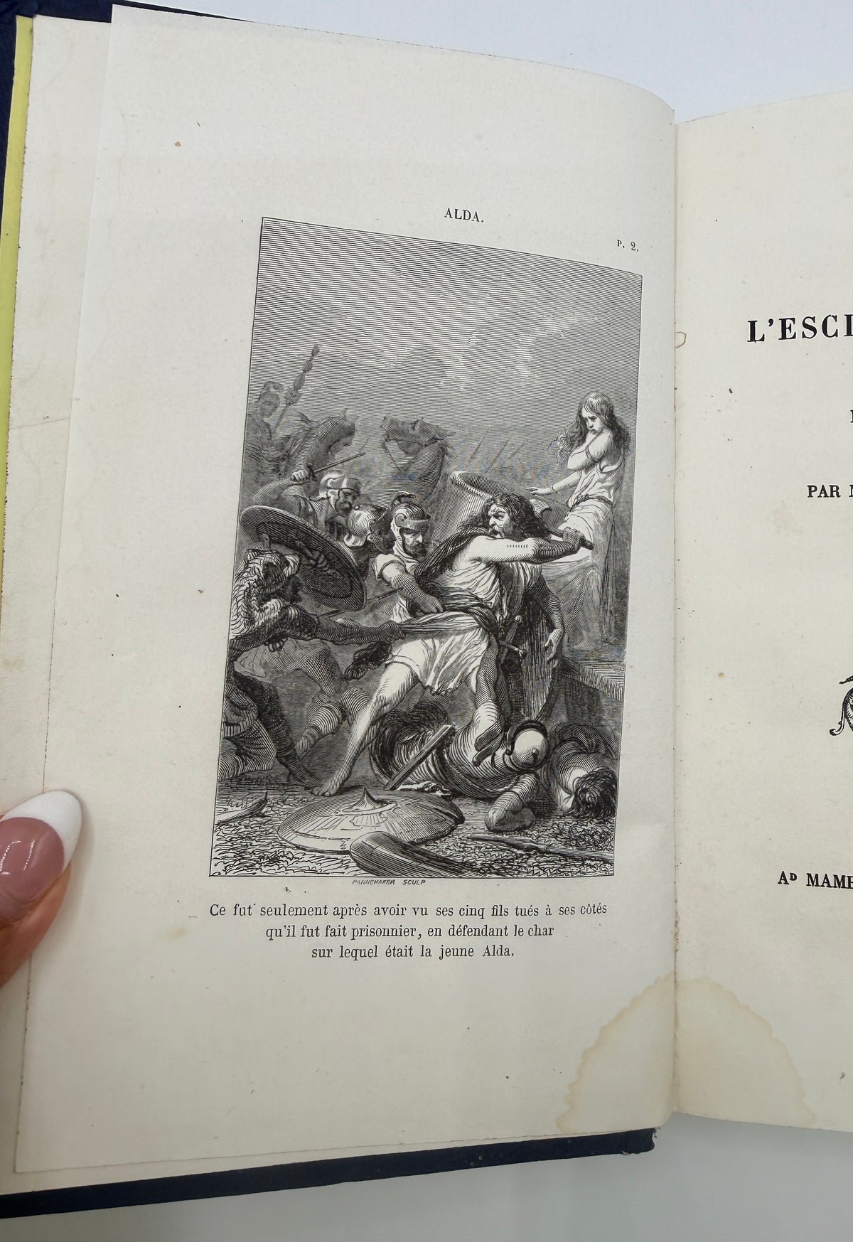 Alda, Antique French Book, 1859