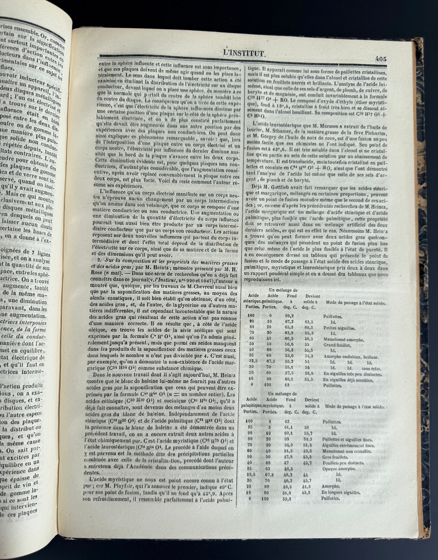 Universal Journal of the Sciences and Learned Societies, French Journals, 1854