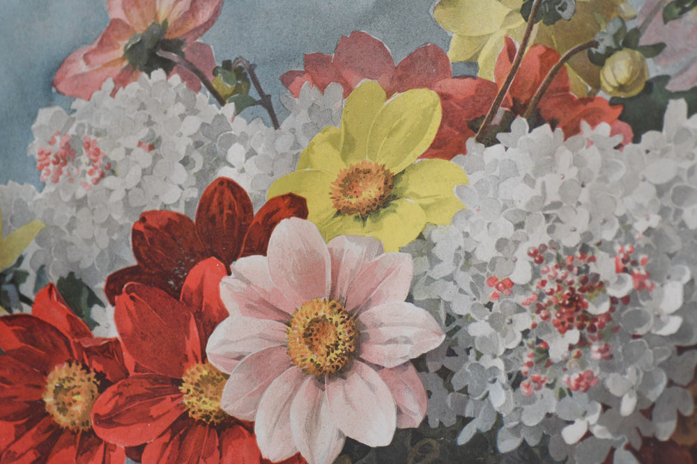 Paul de Longpre Still Life Watercolor, 1898