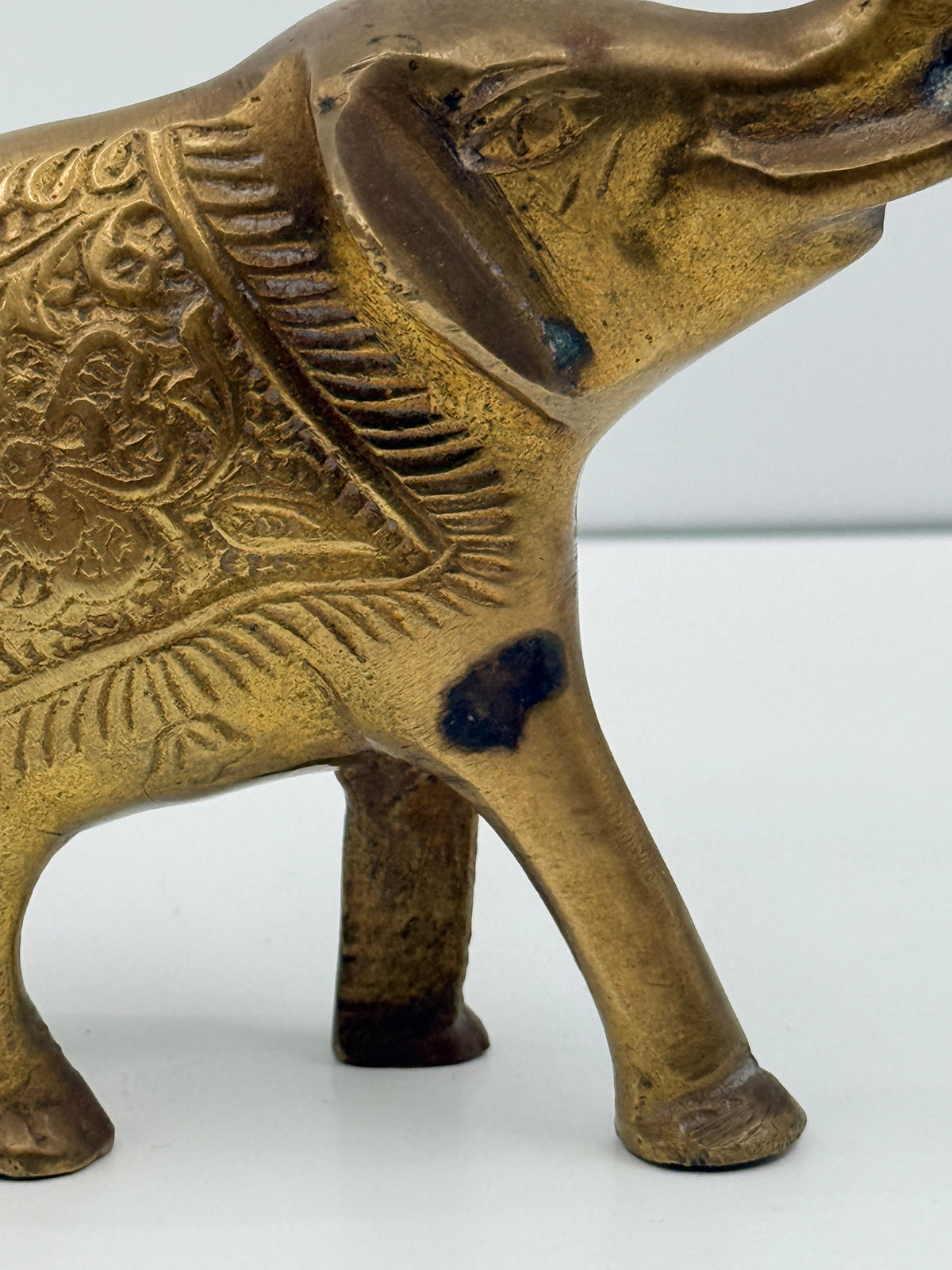 Vintage Brass Elephant, 4"