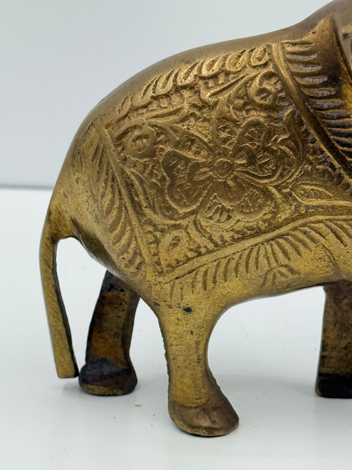 Vintage Brass Elephant, 4"
