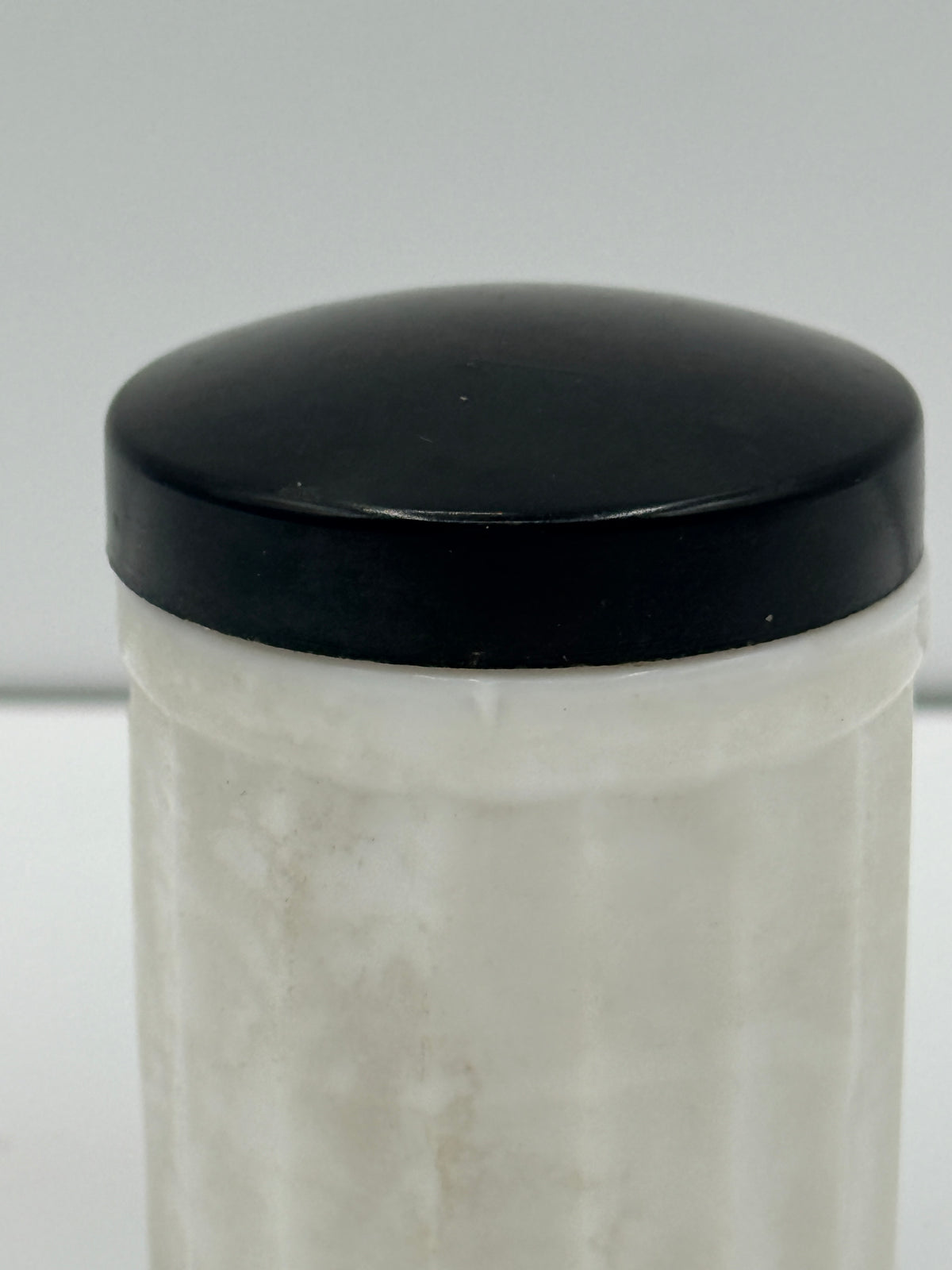 French Extract Glamoine Milk Glass Jar, 2"