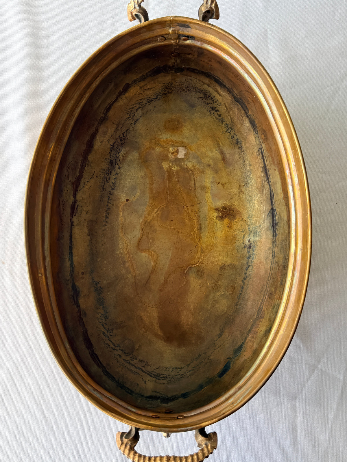 Brass Jardiniere with Lion Face Handles & Paw Footing