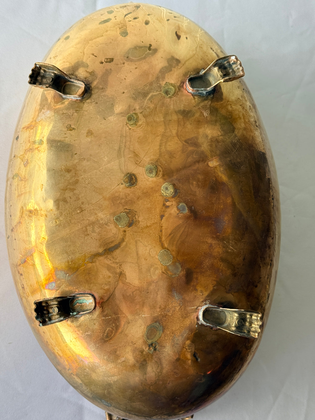 Brass Jardiniere with Lion Face Handles & Paw Footing