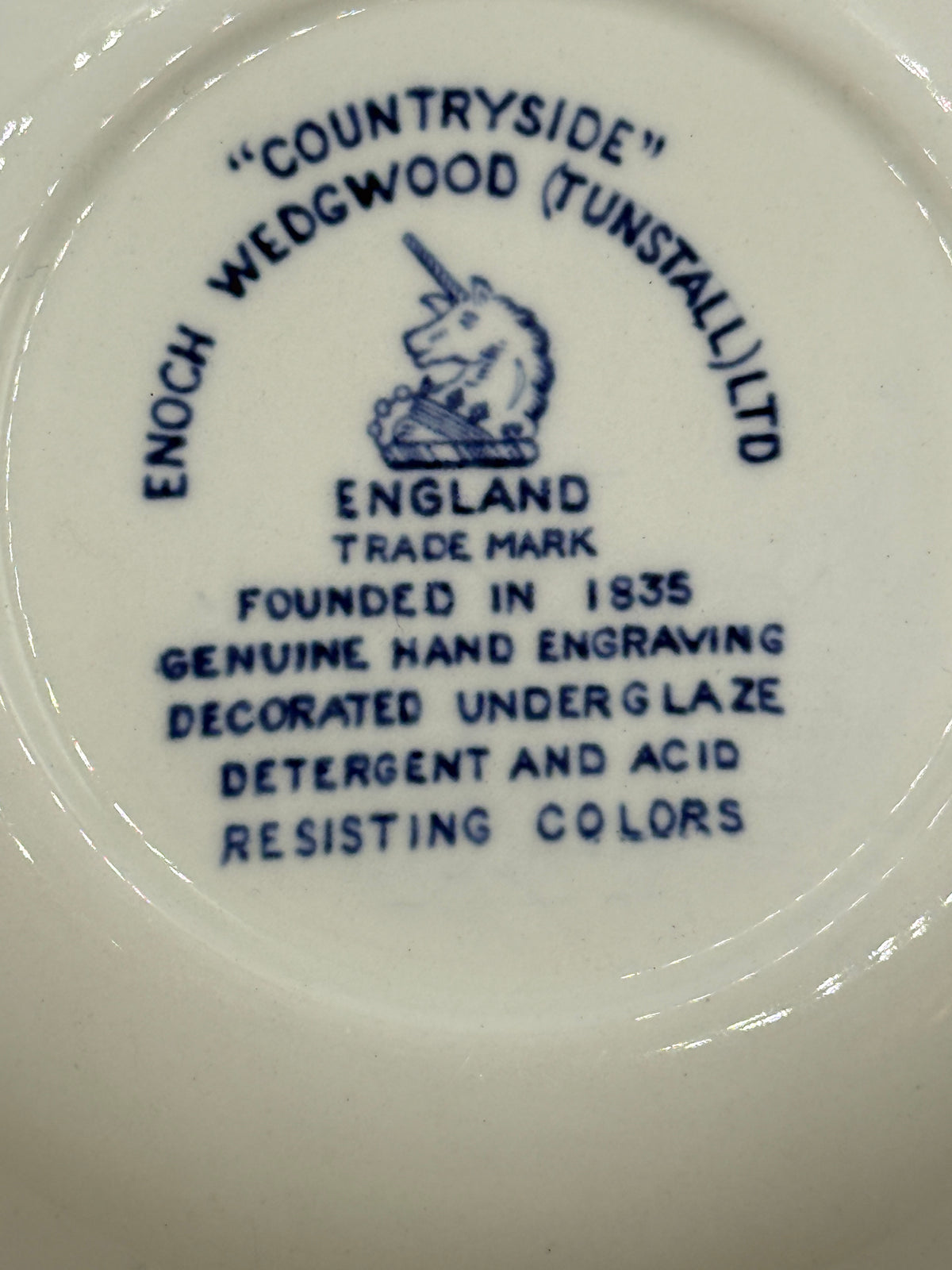 Countryside Enoch Wedgwood Blue & White Dish