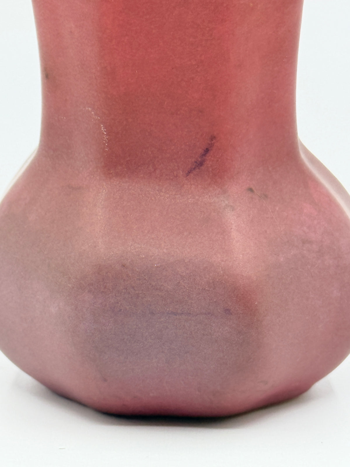 Van Briggle Pink Scalloped Vase, 5"