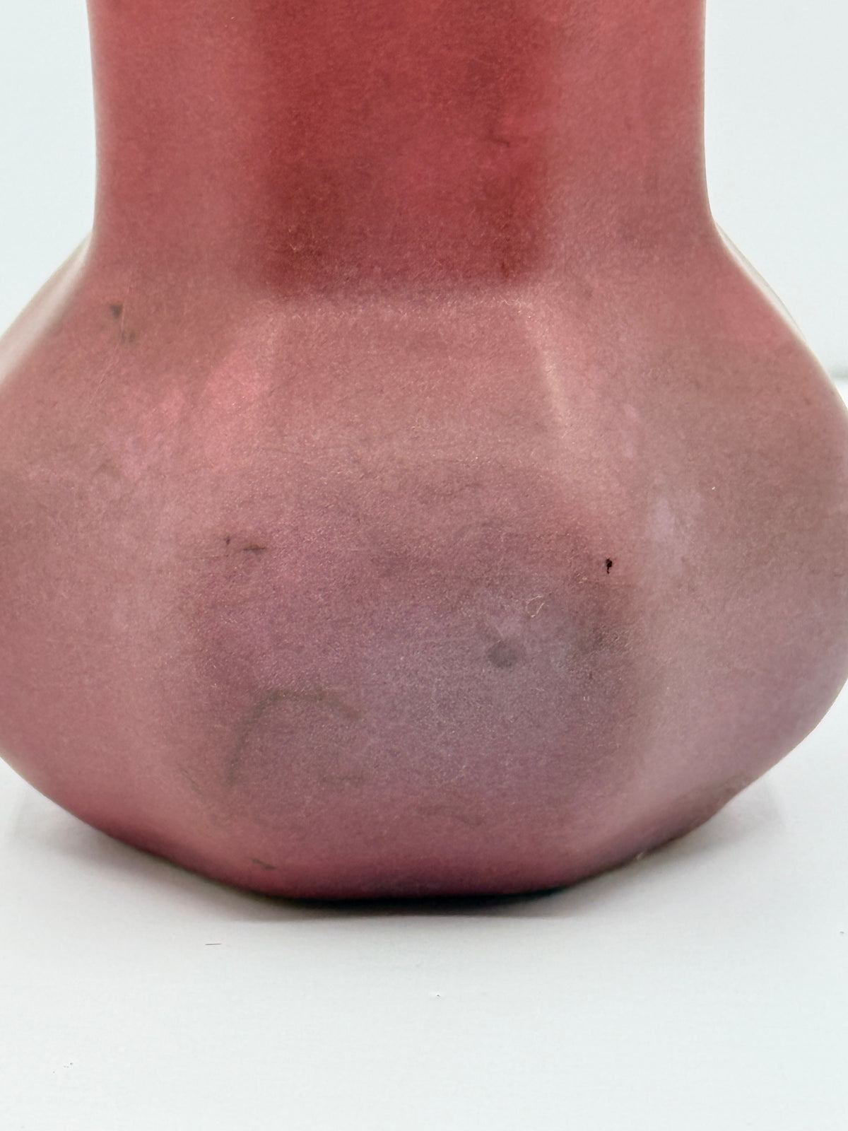 Van Briggle Pink Scalloped Vase, 5"