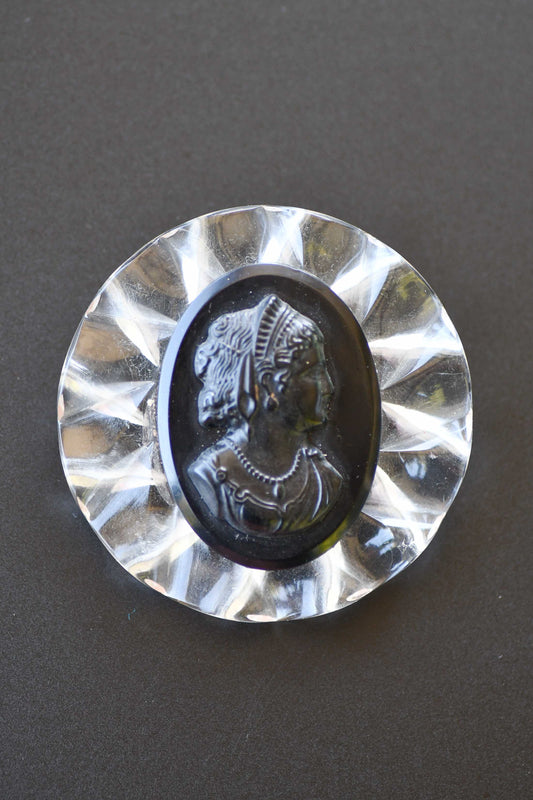 Vintage Lucite Victorian Style Revival Brooch