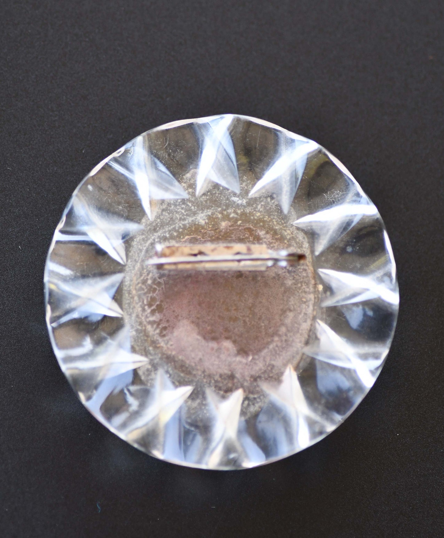 Vintage Lucite Victorian Style Revival Brooch