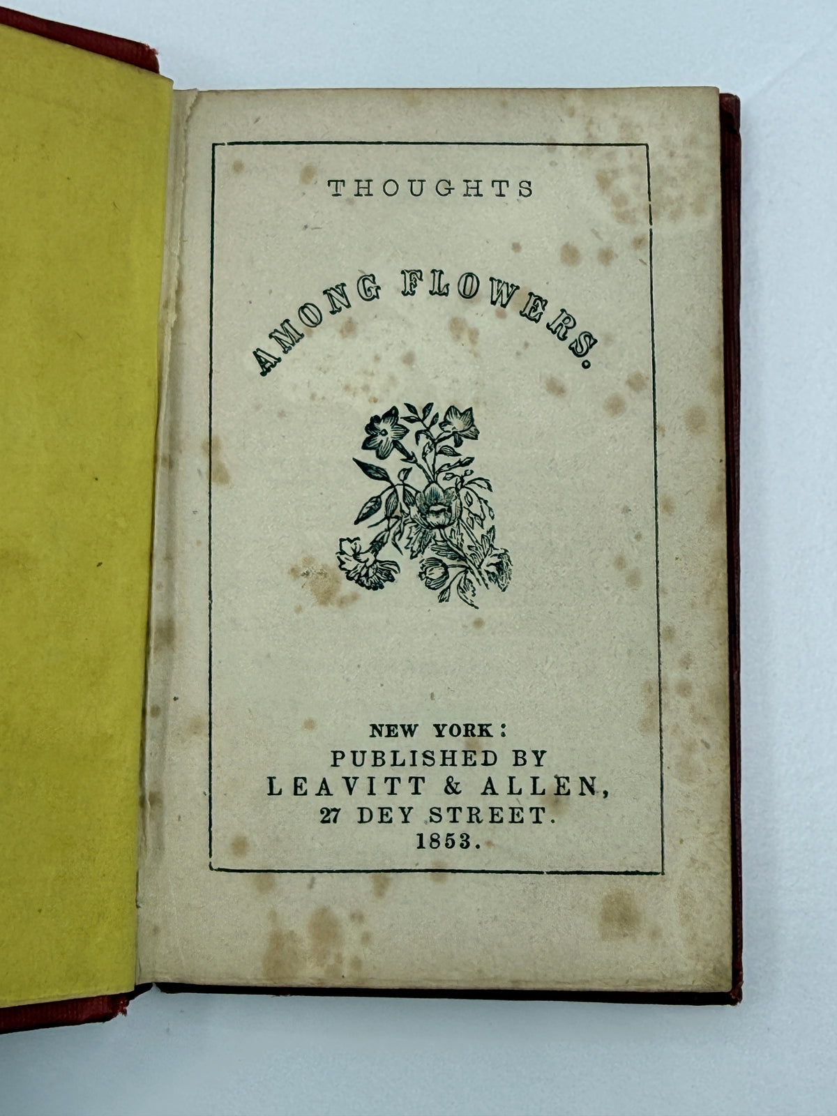 Thoughts Among Flowers, Small Book, 1853