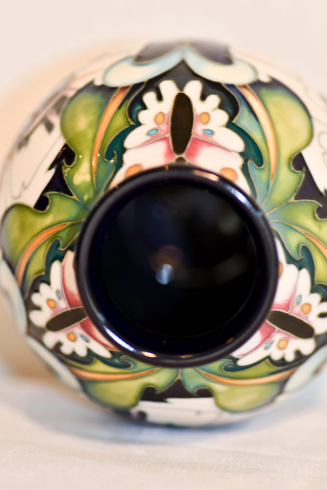 Black and White Moorcroft Vase, 5”