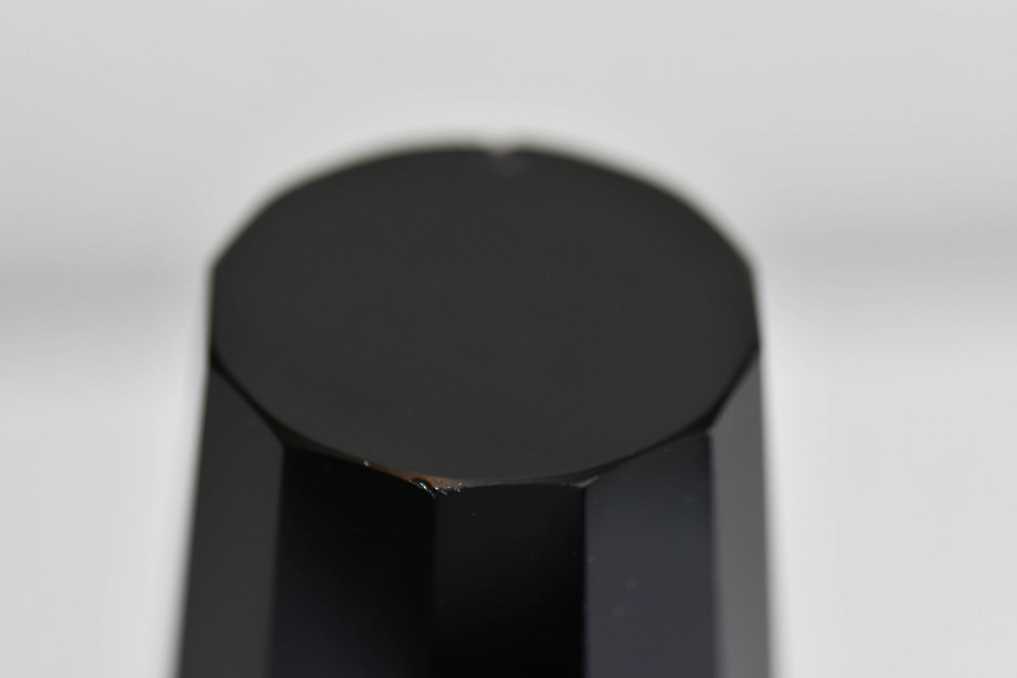 Moser Style Vintage Black and Gold Glass Vase, 6"