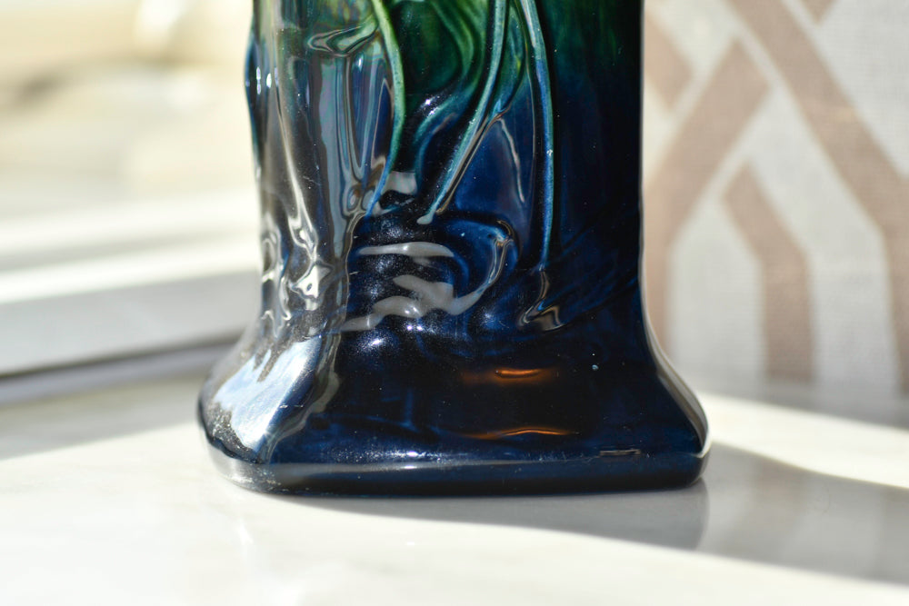 Majolica Art Nouveau Style Decorative Vase or Ewer
