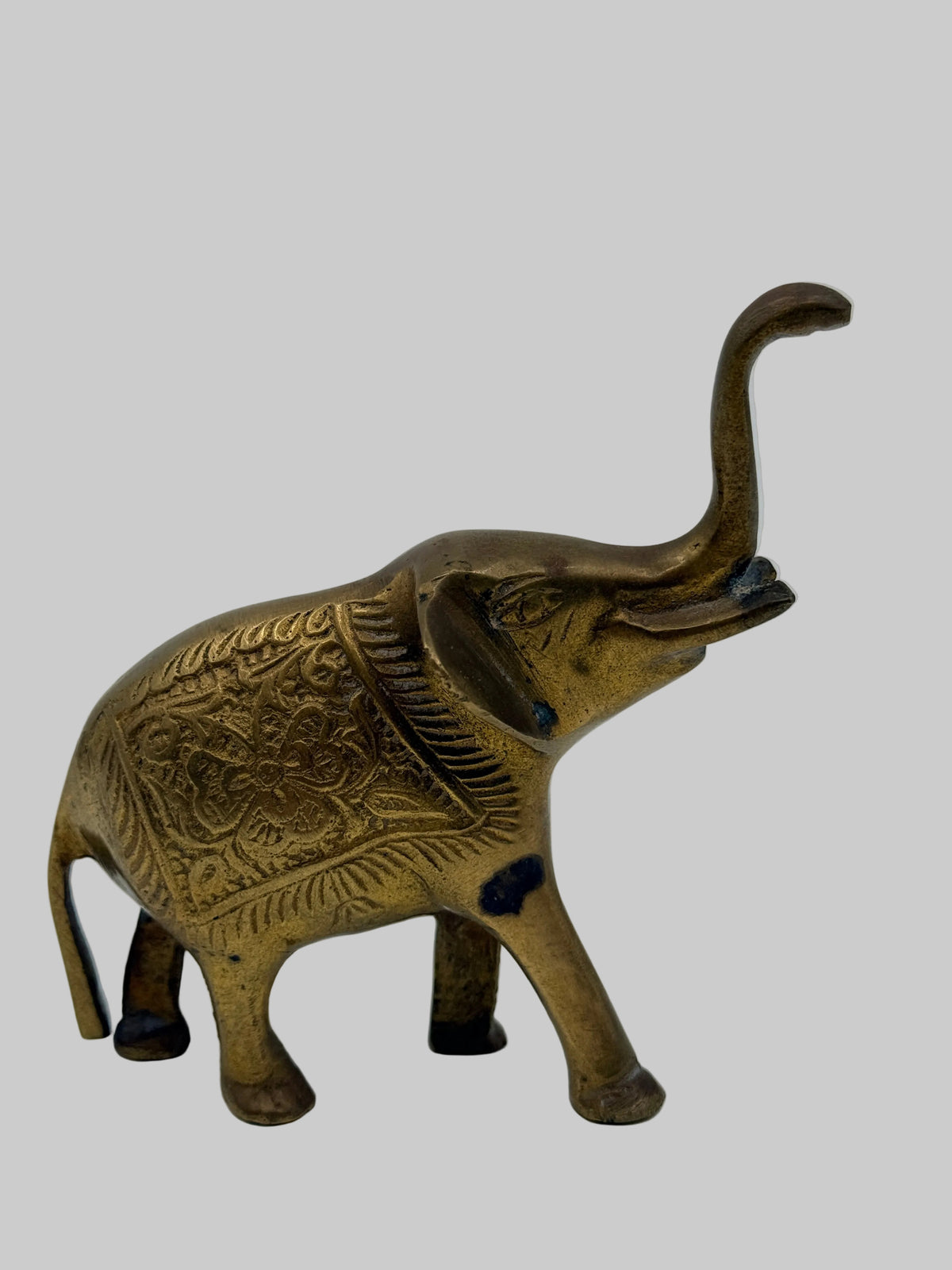 Vintage Brass Elephant, 4"
