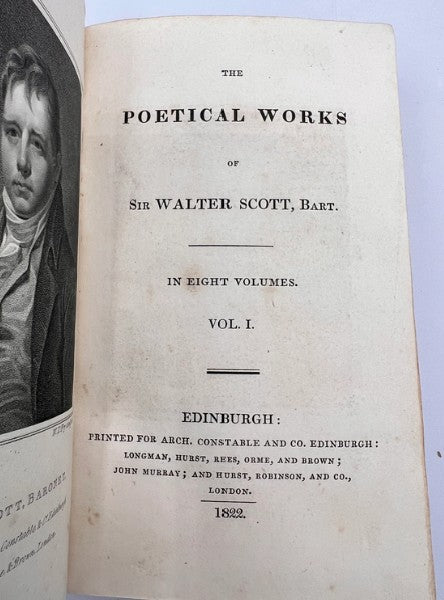 Sir Walter Scott Leather Book Set, 1822
